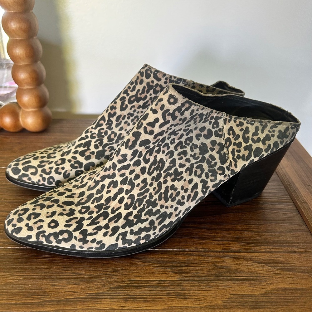 Dolce Vita Leopard Animal Print Mules Booties 12